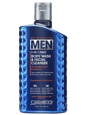 Giovanni Men 2 in 1 Daily Body Wash & Facial Cleanser 16.9oz